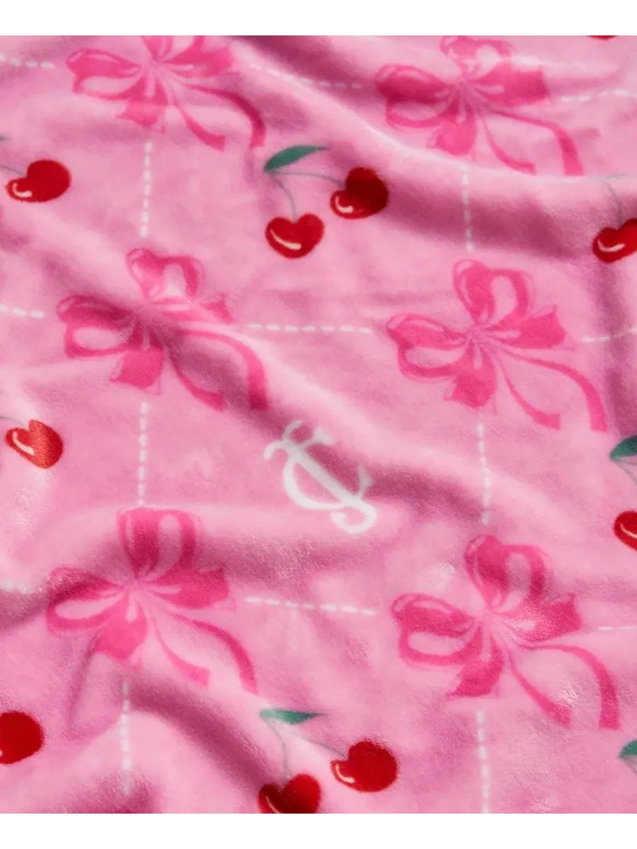 Большой плюшевый плед, 152 x 178 см Juicy Couture — изображение 3 из 5, розовый