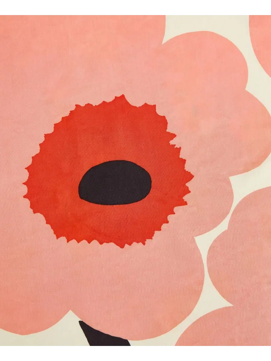 Комплект стеганого одеяла Unikko Cotton, King Marimekko — изображение 5 из 7, коралл