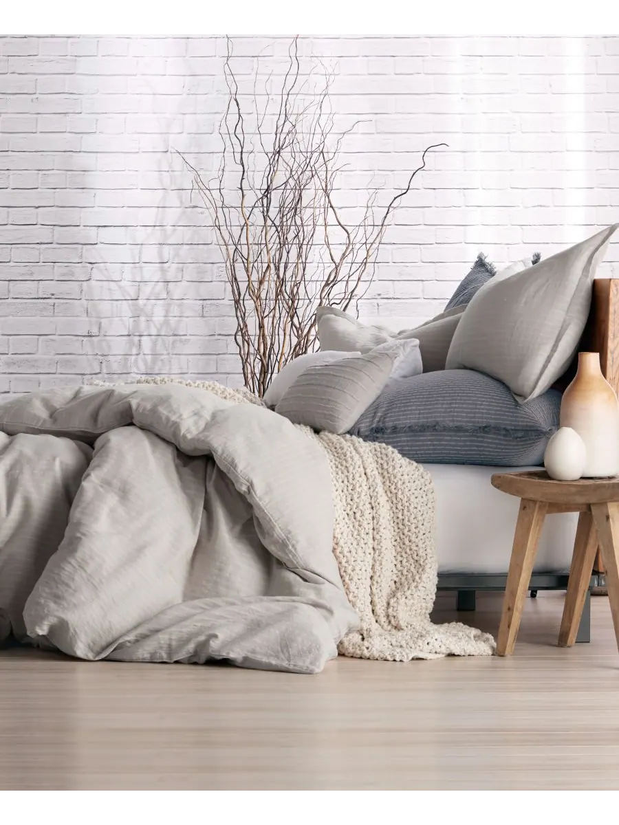 Комплект постельного белья Pure Comfy, размер Full/Queen Dkny, платиновый — изображение 3 из 4, серебристый