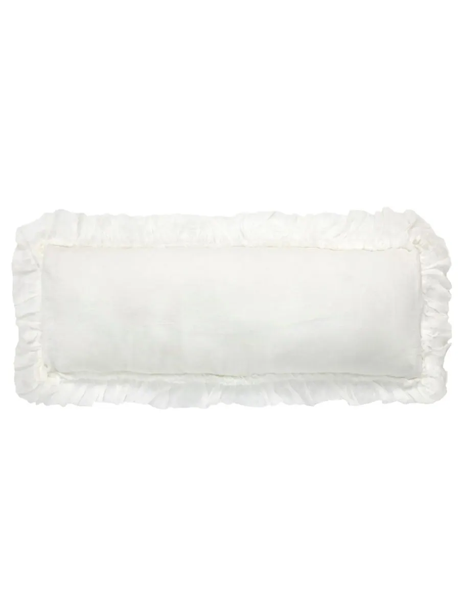 Полупрозрачная наволочка с оборками, 14" x 42" IHI Home — белый