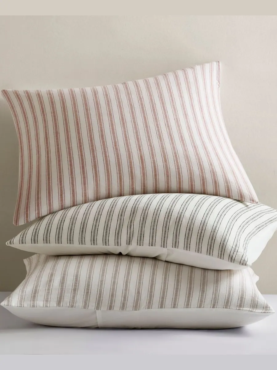 Комплект постельного белья Etta Striped из 3 предметов, размер California King Madison Park — изображение 10 из 10, бежевый