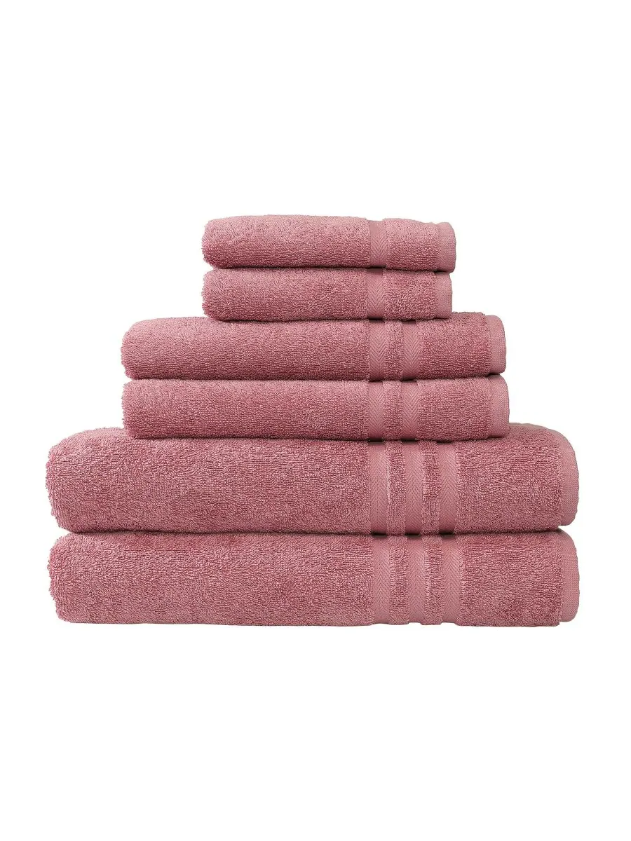 Набор полотенец denzi из 6 предметов. Linum Home — изображение 2 из 3, розовый