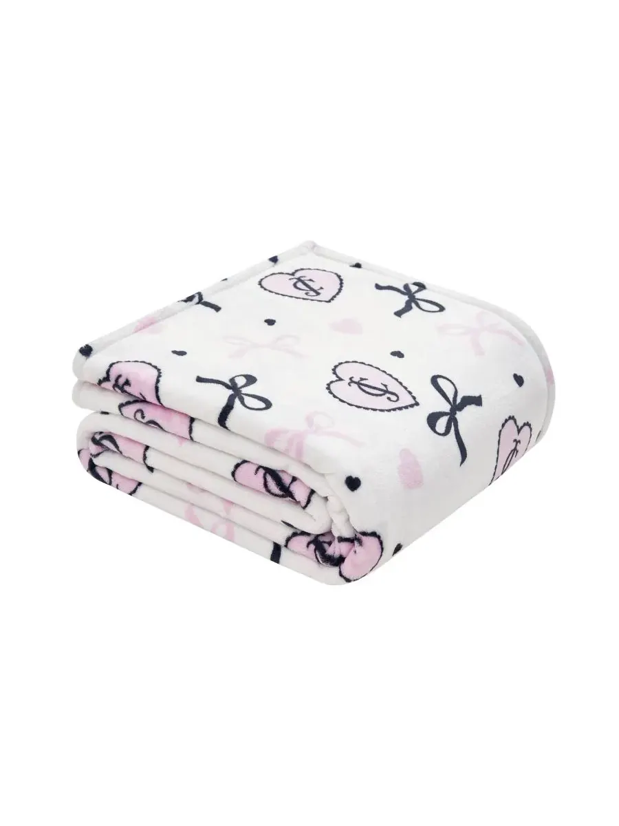 Легкий, ультрамягкий плюшевый плед, 152 x 229 см Juicy Couture — изображение 6 из 7, розовый