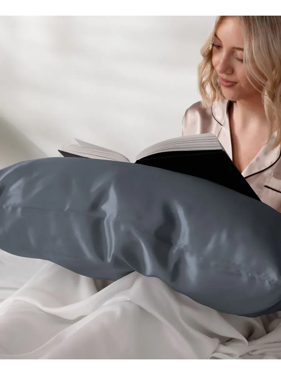 Шелковая наволочка Momme Mulberry, размер King Ienjoy Home — изображение 8 из 10, синий