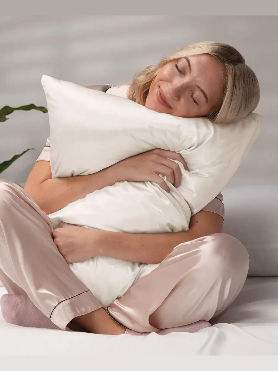Шелковая наволочка Momme Mulberry, размер King Ienjoy Home — изображение 3 из 10, белый