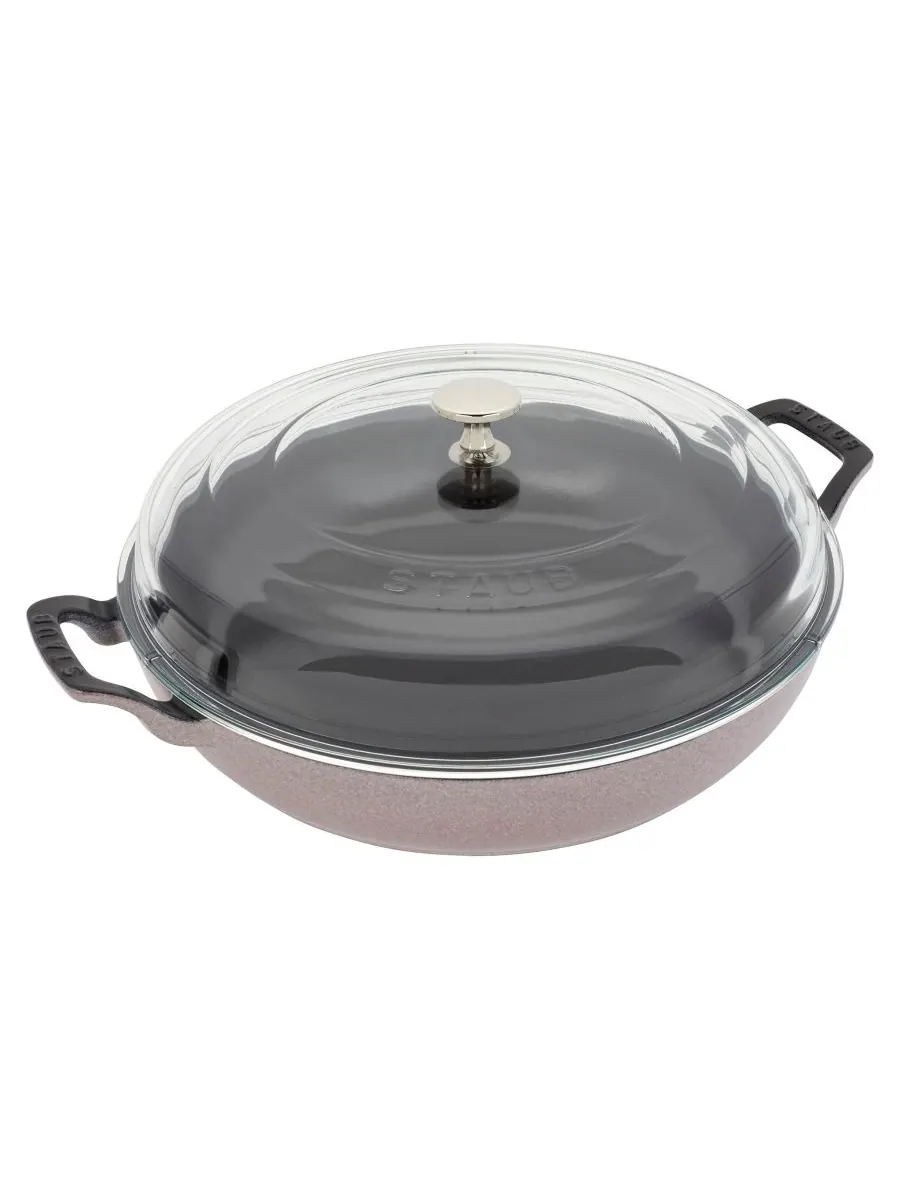 Жаровня Staub Braiser со стеклянной крышкой, 30 см, 3.4 л, сиреневый — фиолетовый