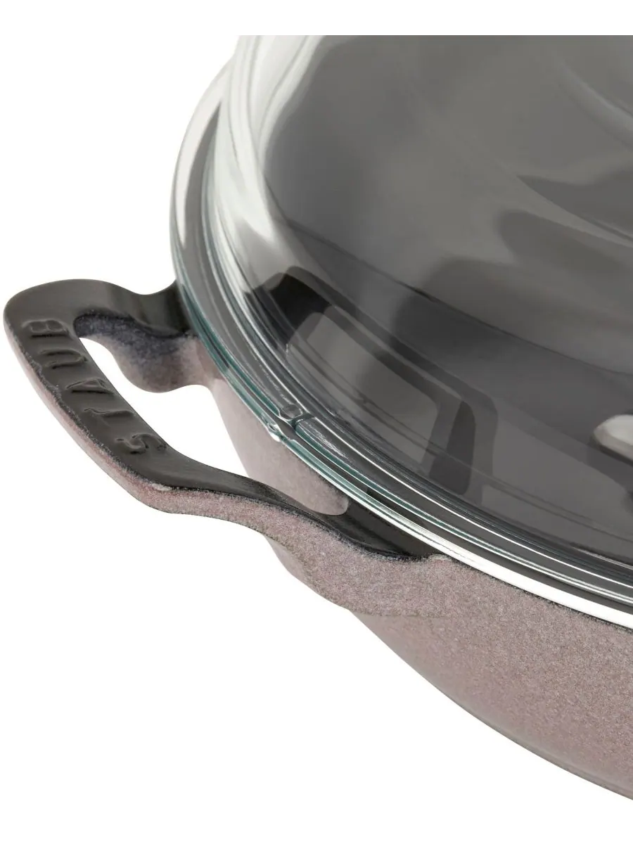 Жаровня Staub Braiser со стеклянной крышкой, 30 см, 3.4 л, сиреневый — изображение 2 из 5, фиолетовый