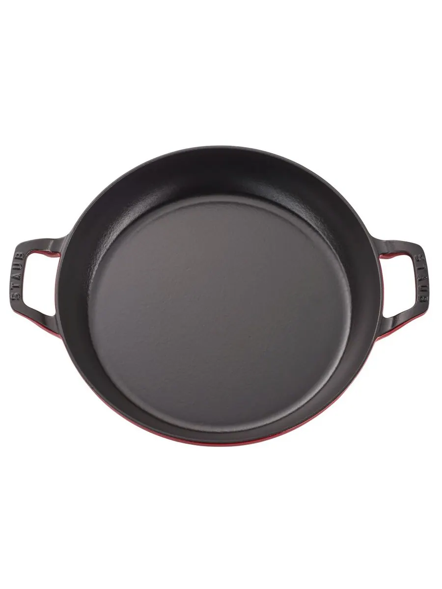 Жаровня Staub Braiser со стеклянной крышкой, 30 см, 3.4 л — изображение 3 из 5, красный