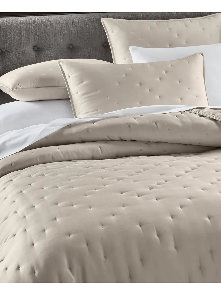 Покрывало-комплект из лиоцелла, 3 предмета, King Hotel Collection — изображение 2 из 8, бежевый
