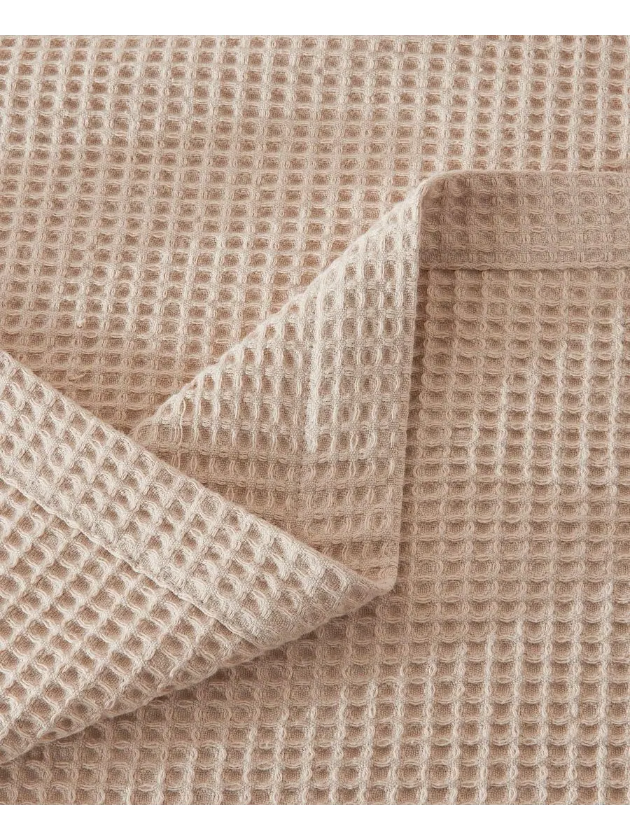 Хлопковое одеяло с вафельным плетением Linery & Co, Taupe, Twin — изображение 4 из 6, тауп