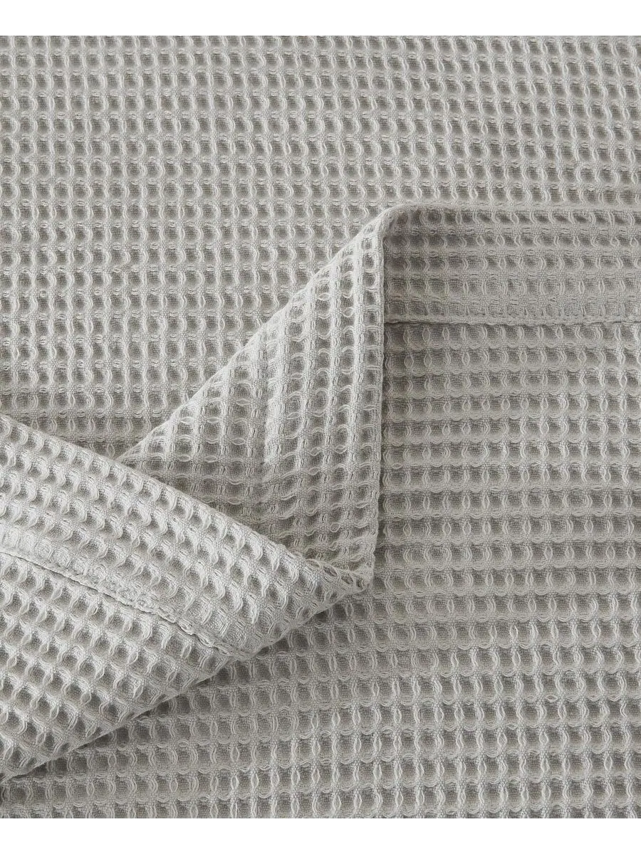 Хлопковое одеяло с вафельным плетением Linery & Co, Light grey, Twin — изображение 5 из 6, светлый серый