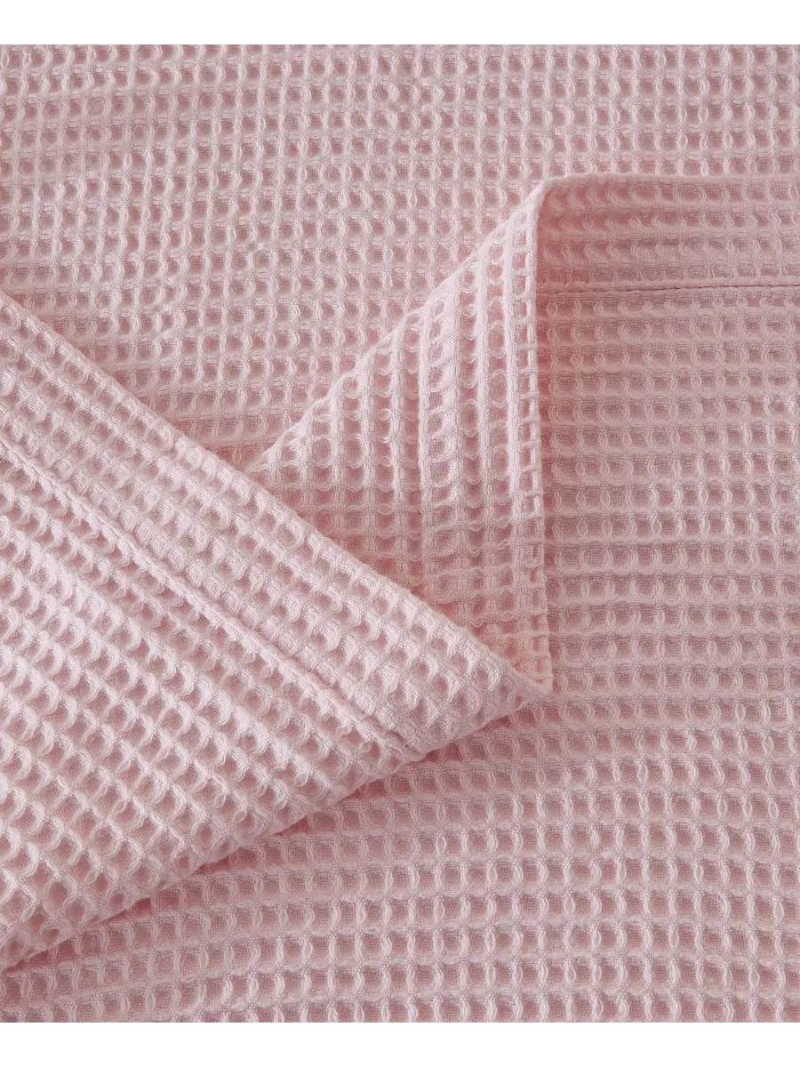 Хлопковое одеяло с вафельным плетением Linery & Co, Blush pink, Twin — изображение 4 из 6, розовый