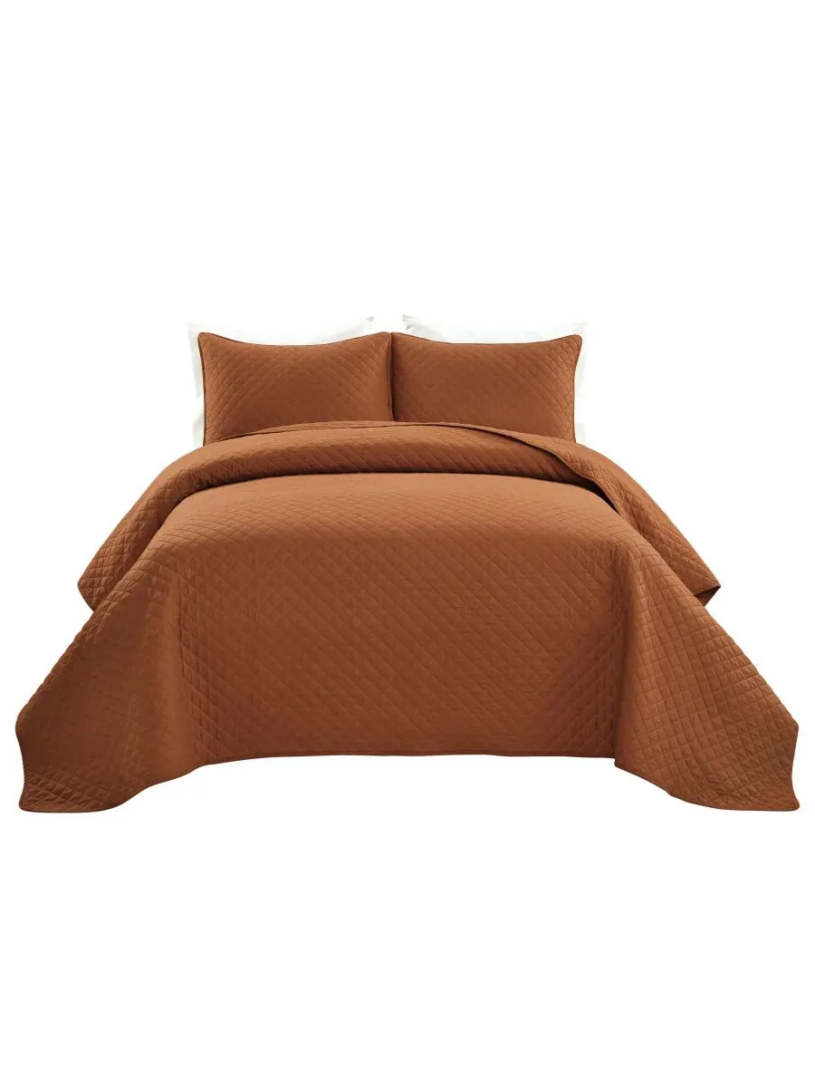 Комплект постельного белья Ava Cotton из 3 предметов, размер King Lush Decor — изображение 2 из 9, красный