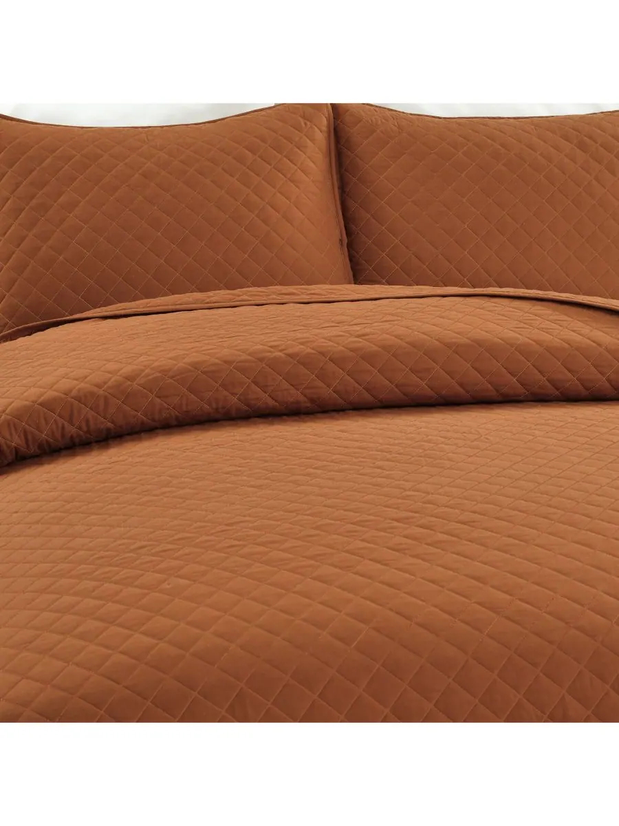 Комплект постельного белья Ava Cotton из 3 предметов, размер King Lush Decor — изображение 7 из 9, красный