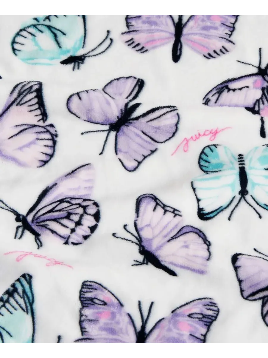 Детский плюшевый плед, 127 x 178 см Juicy Couture, Flutters Lavender — изображение 4 из 6