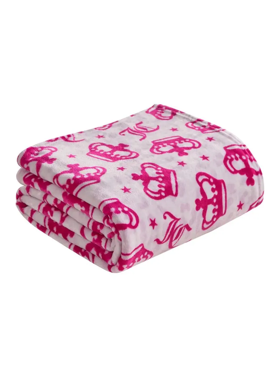 Детский плюшевый плед, 127 x 178 см Juicy Couture, Starry Crowns Lavender — изображение 5 из 5