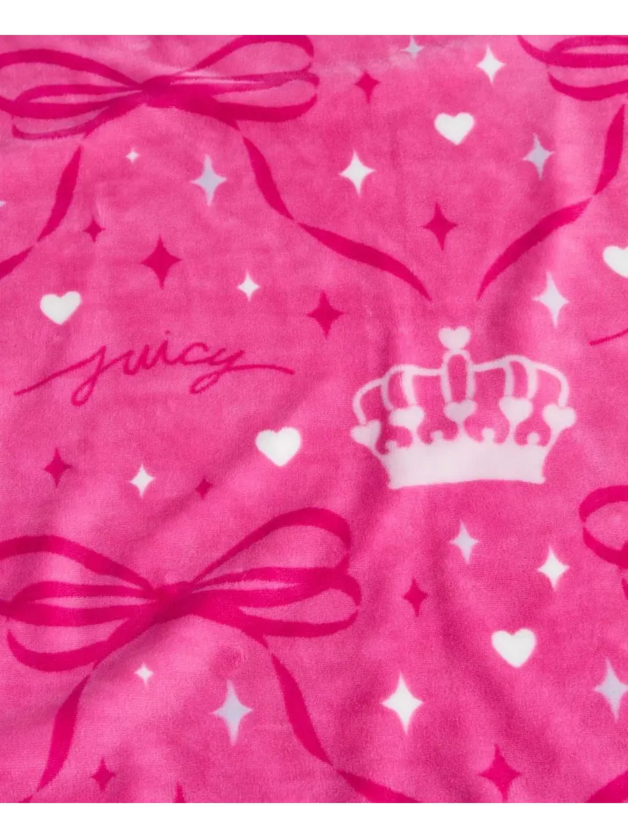 Детский плюшевый плед, 127 x 178 см Juicy Couture — изображение 3 из 5, розовый