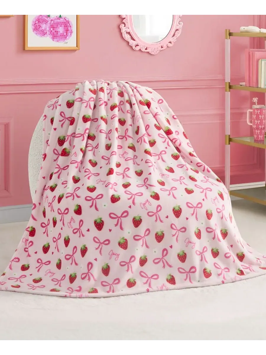 Детский плюшевый плед, 127 x 178 см Juicy Couture — изображение 1 из 5, розовый