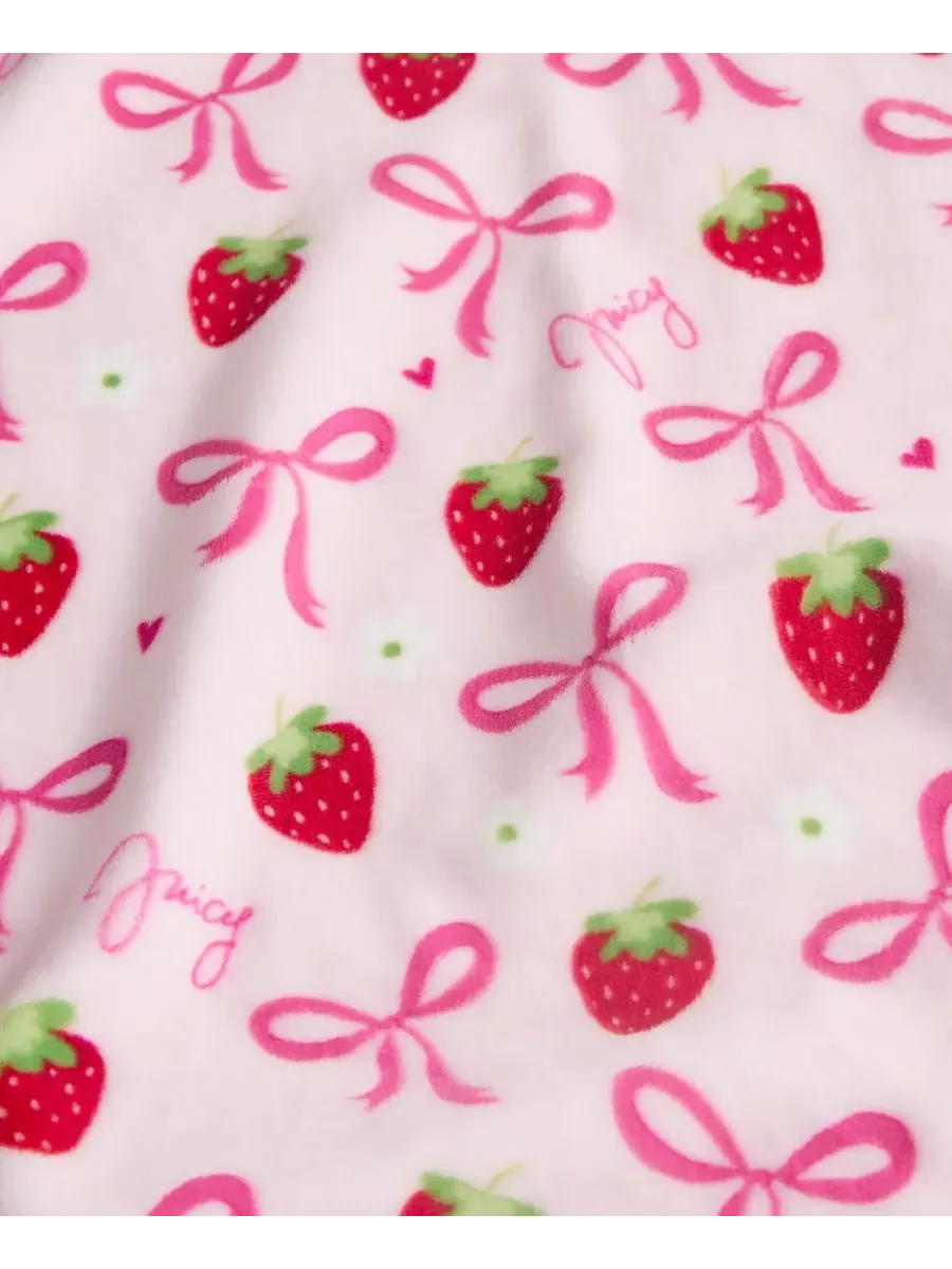 Детский плюшевый плед, 127 x 178 см Juicy Couture — изображение 3 из 5, розовый