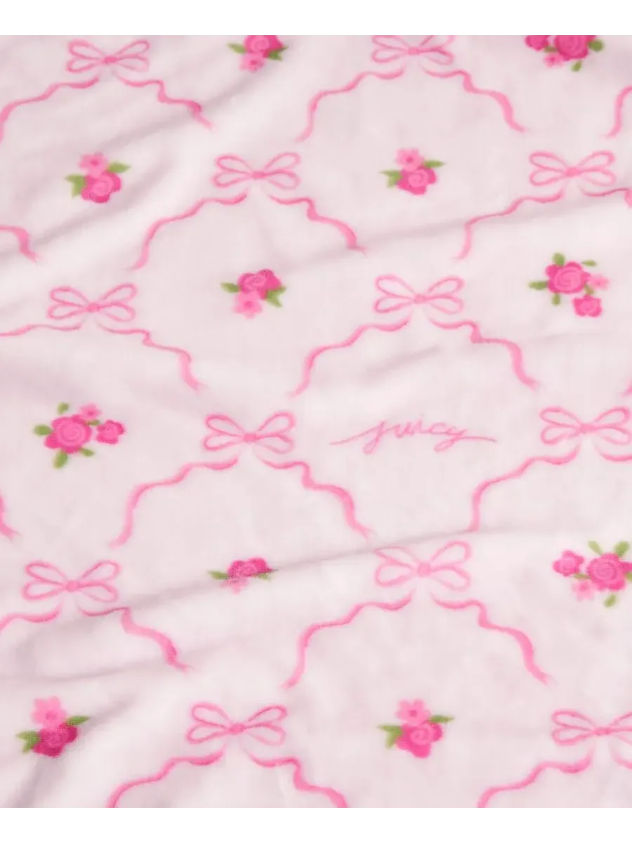 Детский плюшевый плед, 127 x 178 см Juicy Couture — изображение 4 из 6, розовый