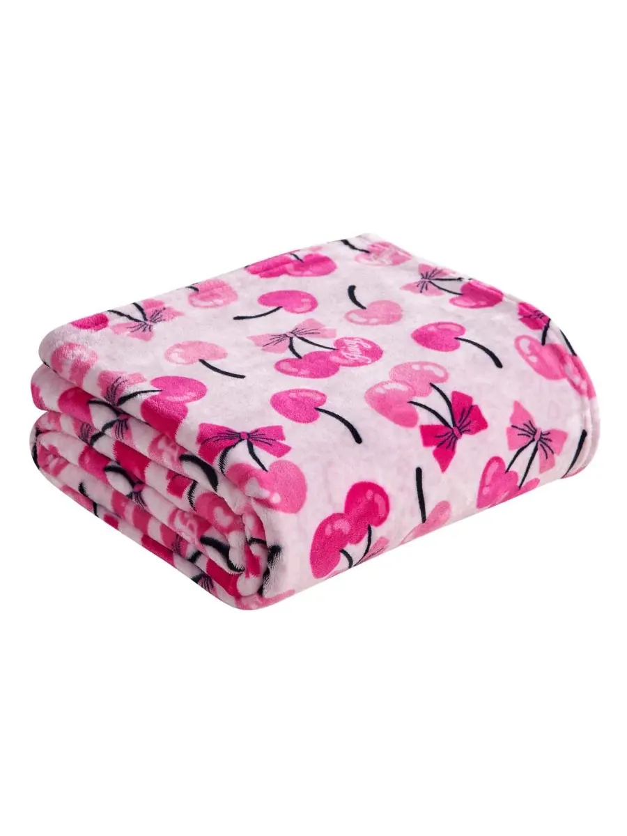 Детский плюшевый плед, 127 x 178 см Juicy Couture — изображение 5 из 5, розовый