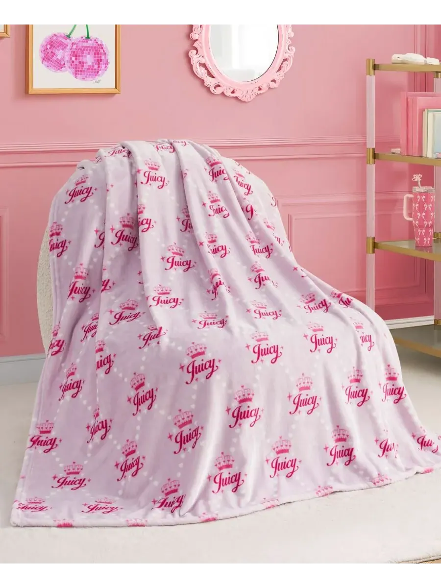 Детский плюшевый плед, 127 x 178 см Juicy Couture — изображение 1 из 5, лавандовый