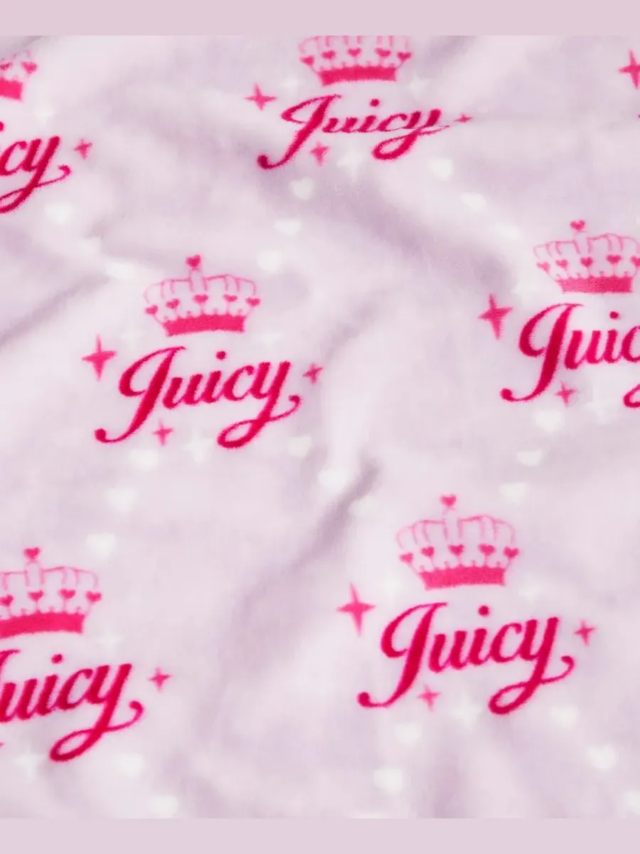 Детский плюшевый плед, 127 x 178 см Juicy Couture — изображение 3 из 5, лавандовый