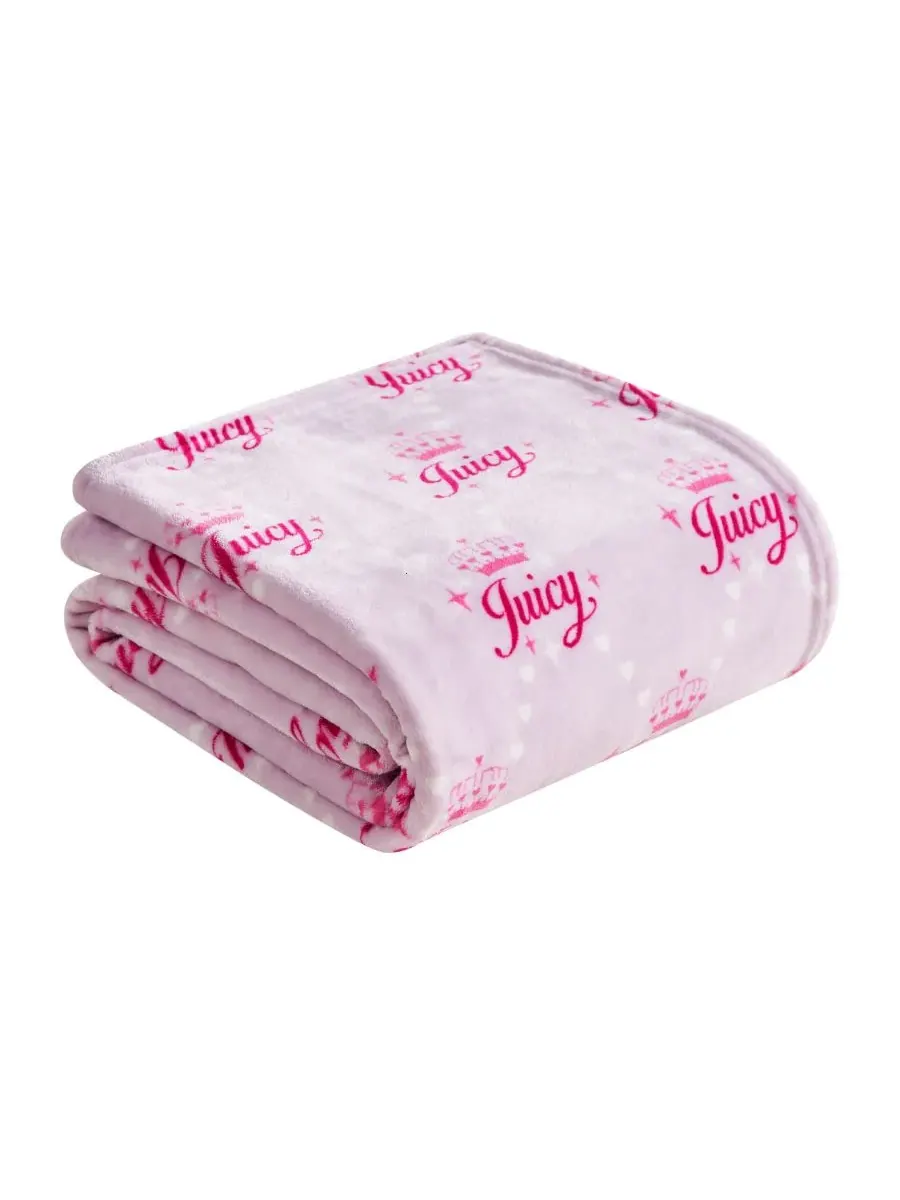 Детский плюшевый плед, 127 x 178 см Juicy Couture — изображение 5 из 5, лавандовый