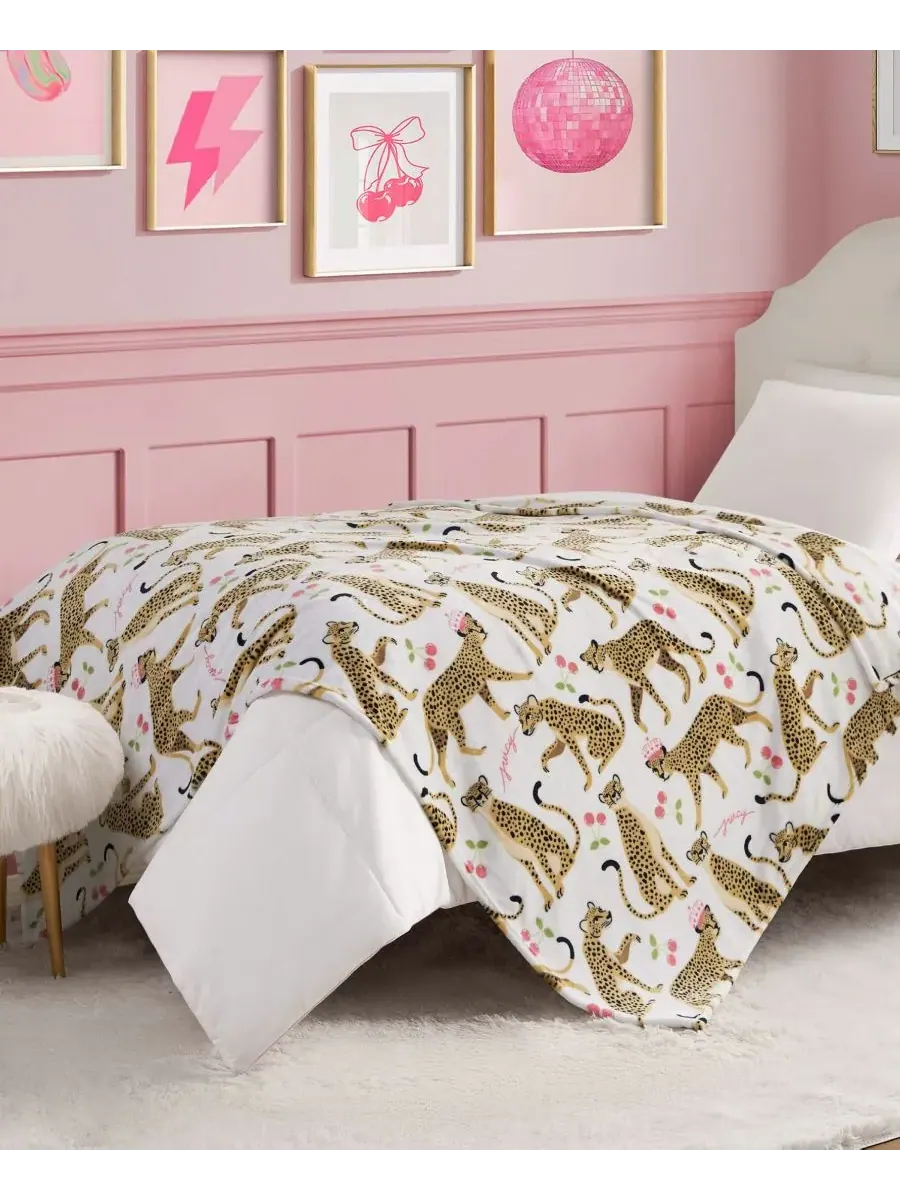 Детский плюшевый плед, 127 x 178 см Juicy Couture — изображение 2 из 5, белый