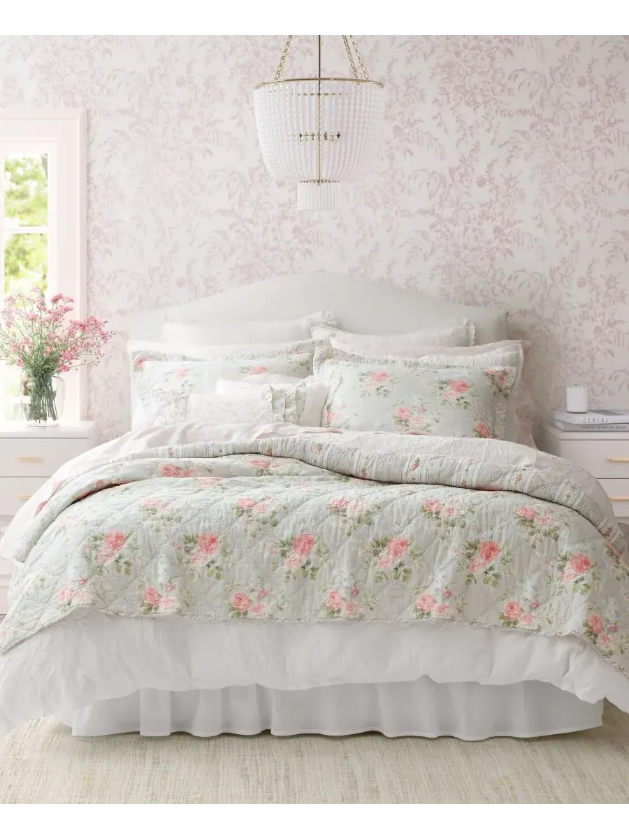 Комплект постельного белья Melany Cotton, 3 предмета, двусторонний, размер Full/Queen Laura Ashley — изображение 1 из 5