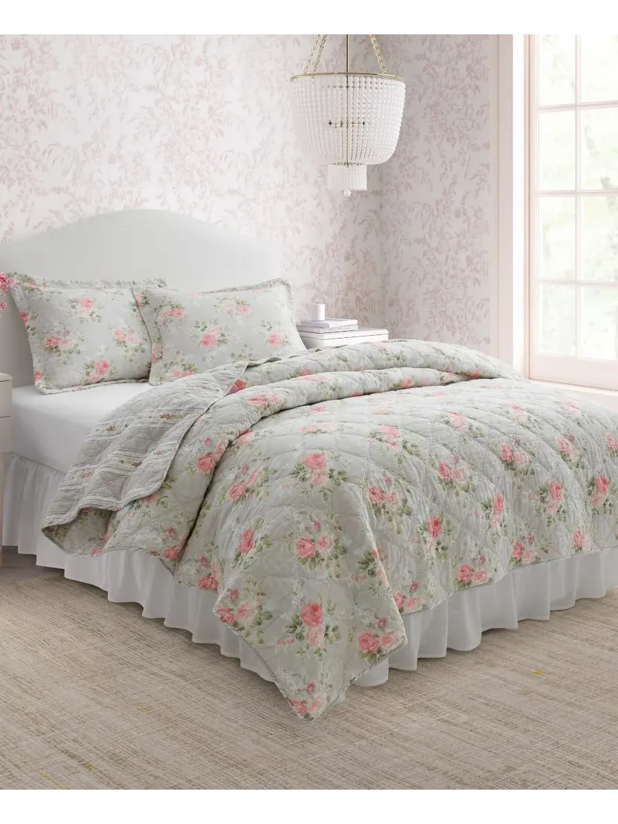 Комплект постельного белья Melany Cotton, 3 предмета, двусторонний, размер Full/Queen Laura Ashley — изображение 5 из 5