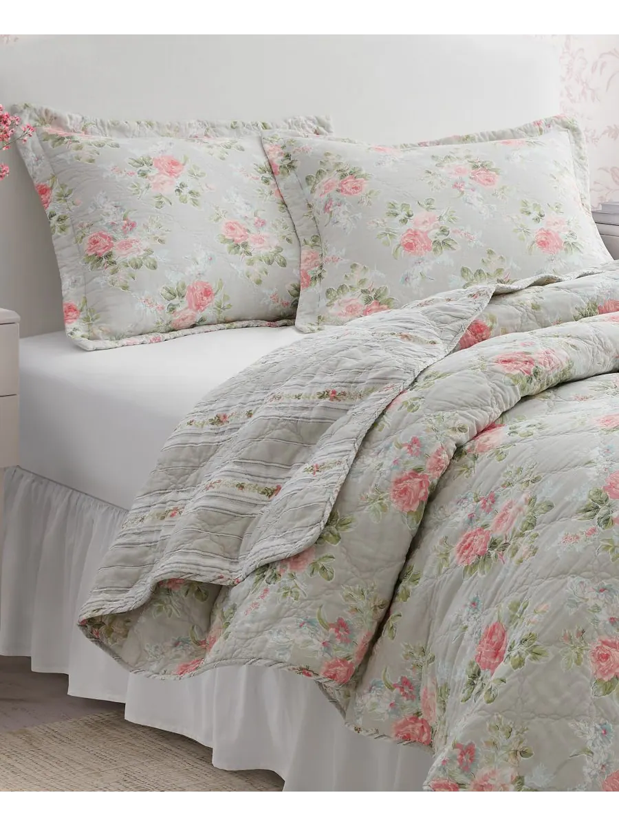 Комплект постельного белья Melany Cotton, 3 предмета, двусторонний, размер Full/Queen Laura Ashley — изображение 3 из 5