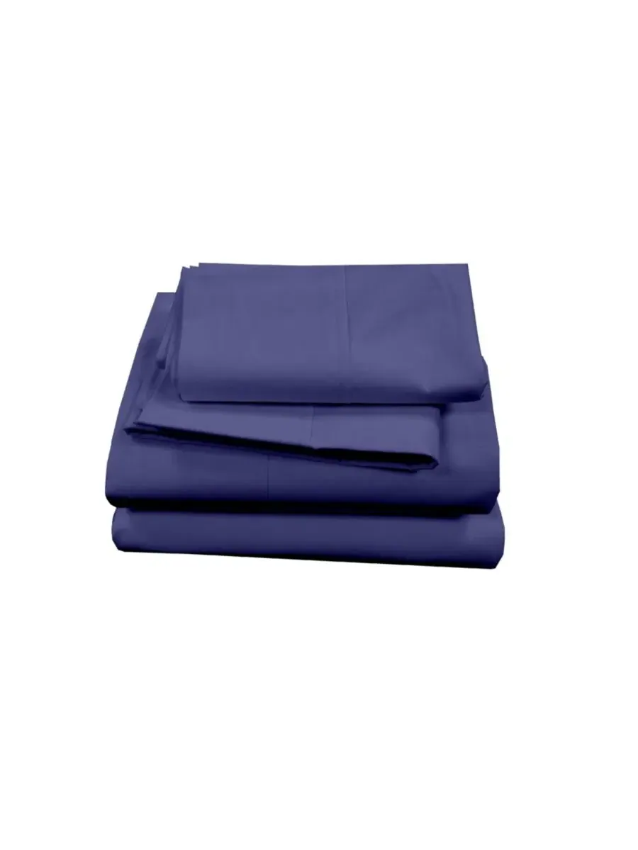 Комплект постельного белья из перкаля Cool and Crisp Percale Egyptian Linens — изображение 3 из 3, темный фиолетовый