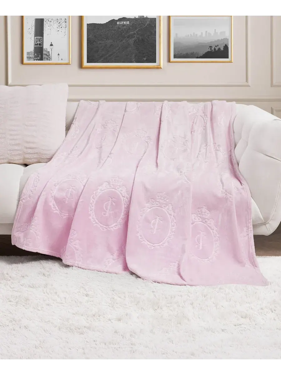 Плед флисовый с тисненым узором, 152 x 229 см Juicy Couture