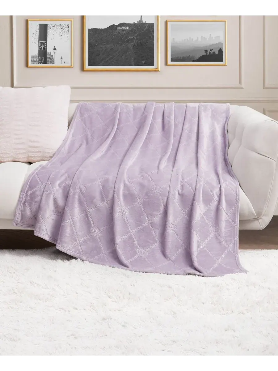 Плед флисовый с тиснением, 152 x 229 см Juicy Couture