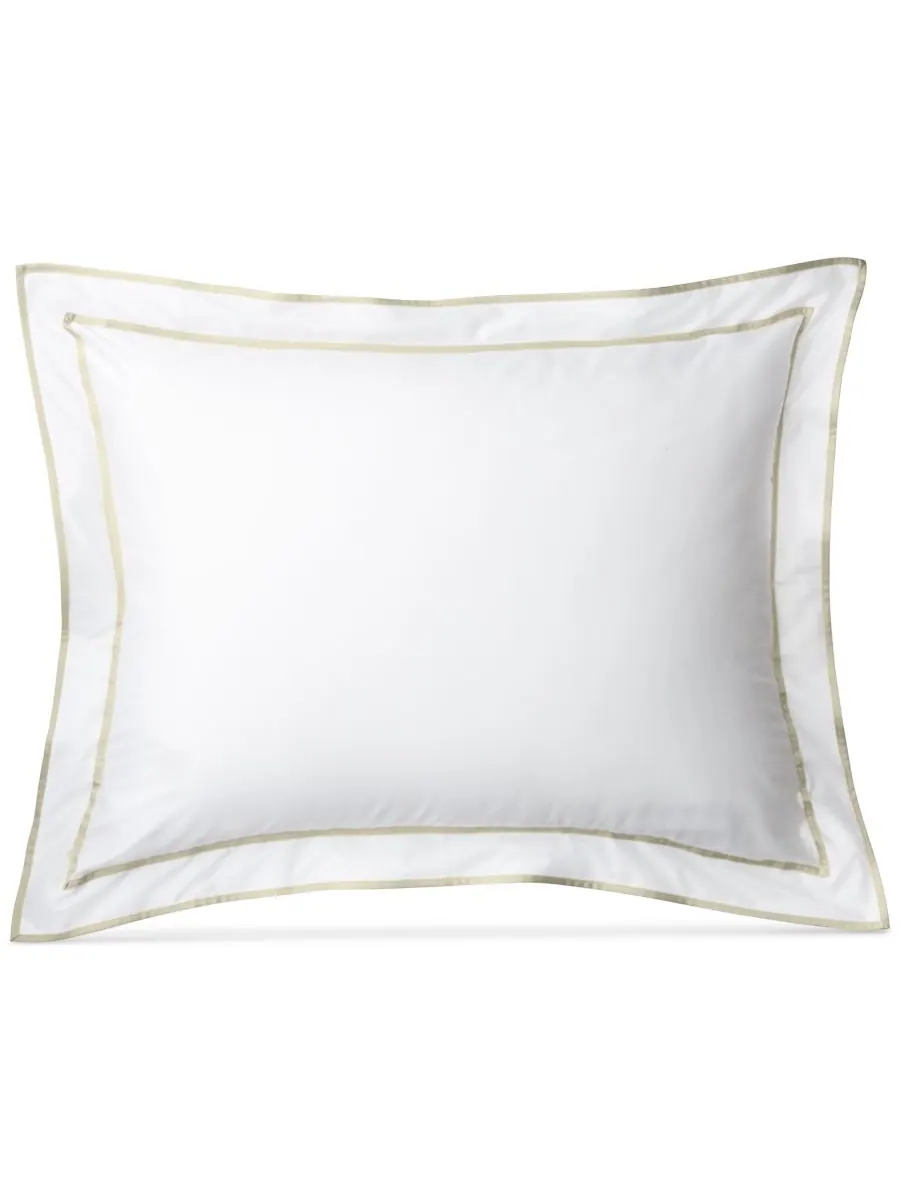 Наволочка Spencer Sateen Border Sham, стандартная Lauren Ralph Lauren — изображение 1 из 1, белый