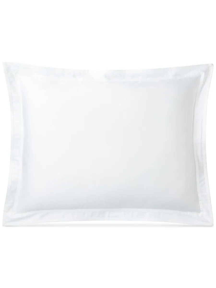 Наволочка Spencer Sateen Border Sham, стандартная Lauren Ralph Lauren, White & White, Standard Sham