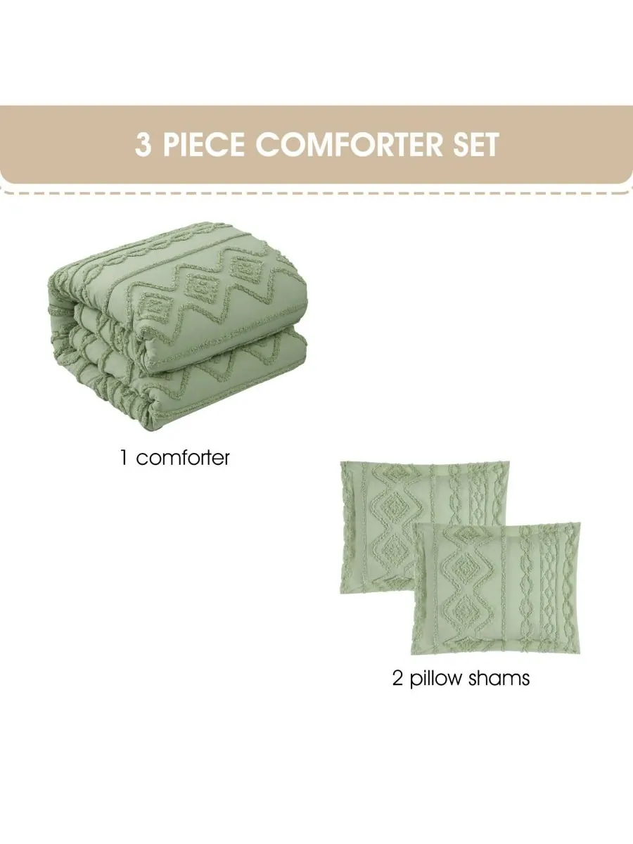 Комплект постельного белья aluma geometric из 3 предметов, размер king. Stratford Park — изображение 5 из 5, шалфейный