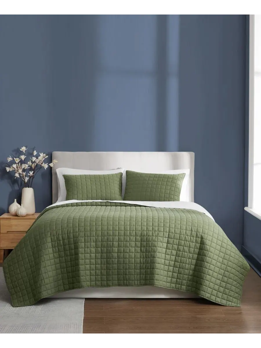 Двухпредметный комплект стеганого одеяла Essential Cotton Brooklyn Loom