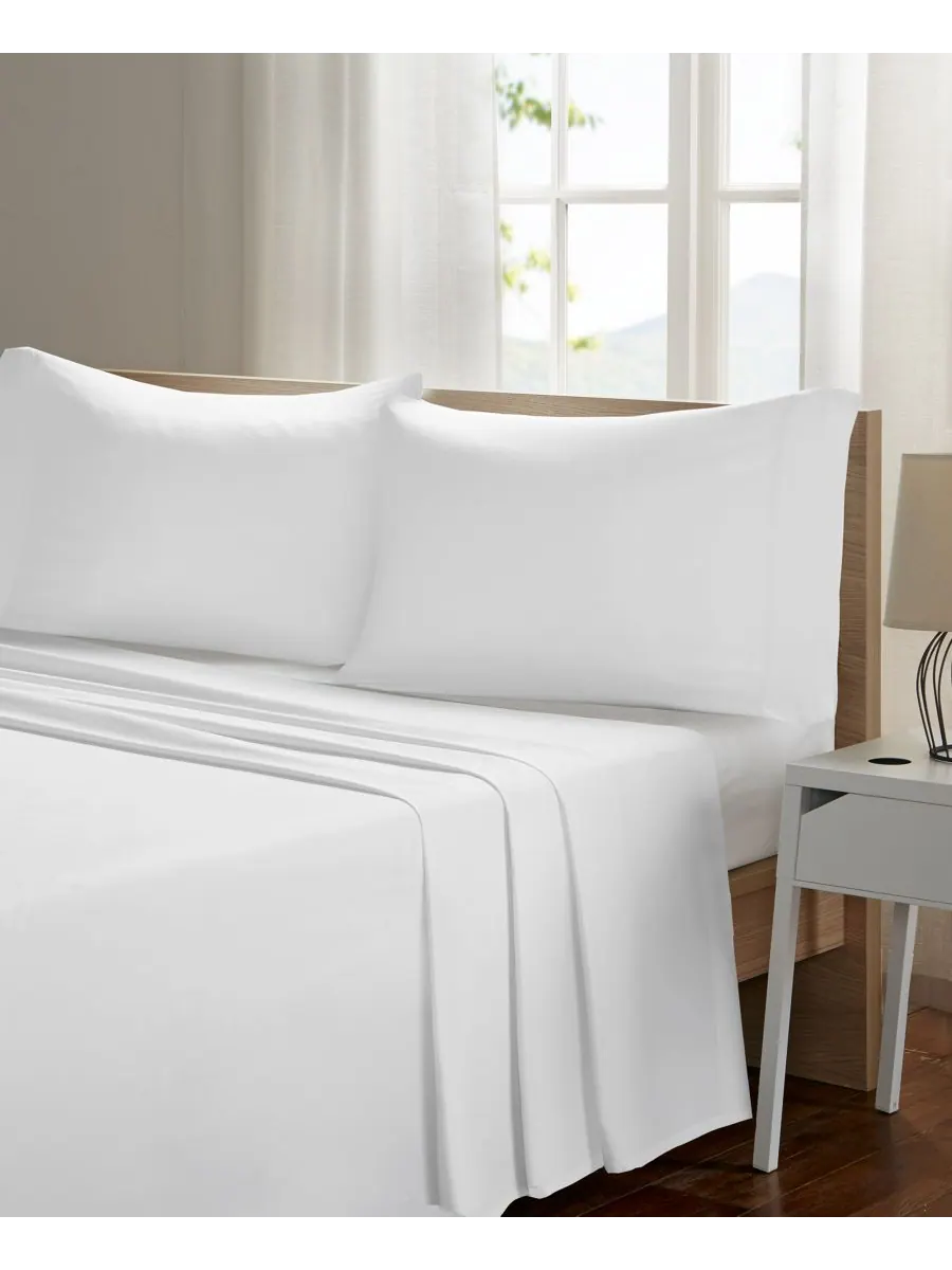 Комплект постельного белья Smart Cool из микрофибры, 3 предмета, размер Twin Madison Park — изображение 2 из 3, белый