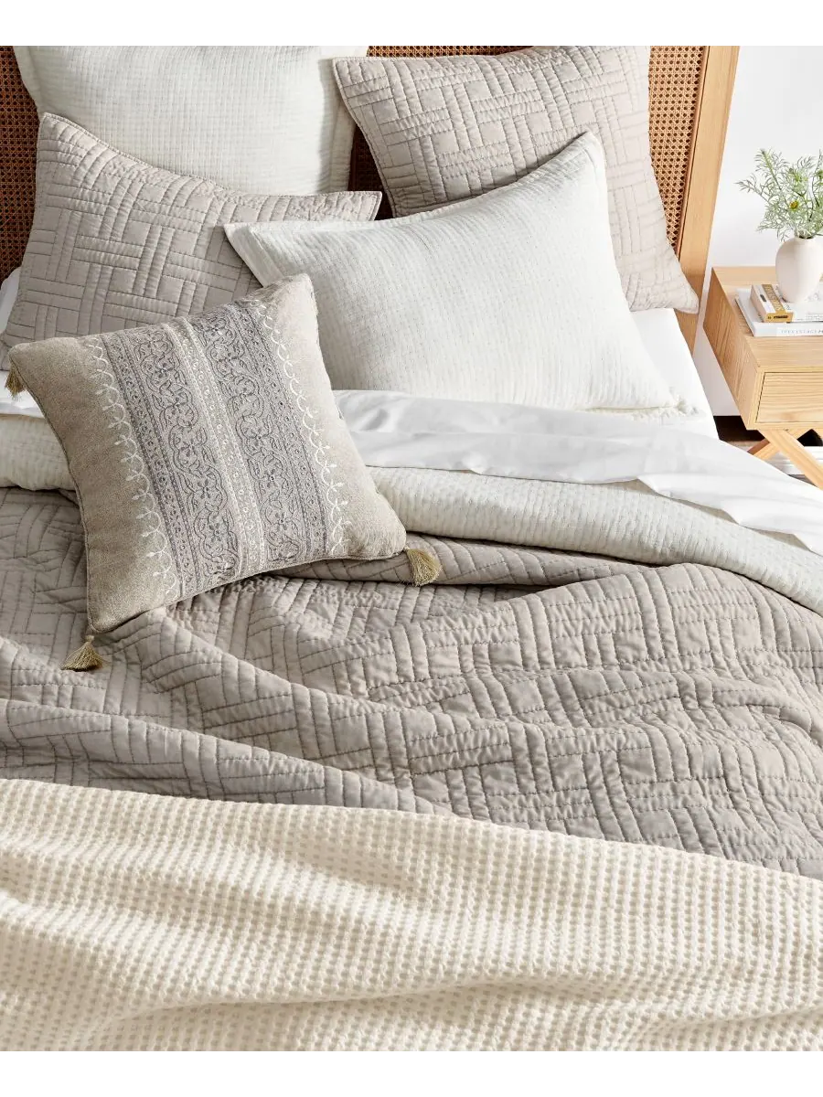 Комплект постельного белья Reede из муслиновой ткани, 2 предмета, размер Twin/Twin XL Levtex — изображение 2 из 8, бежевый