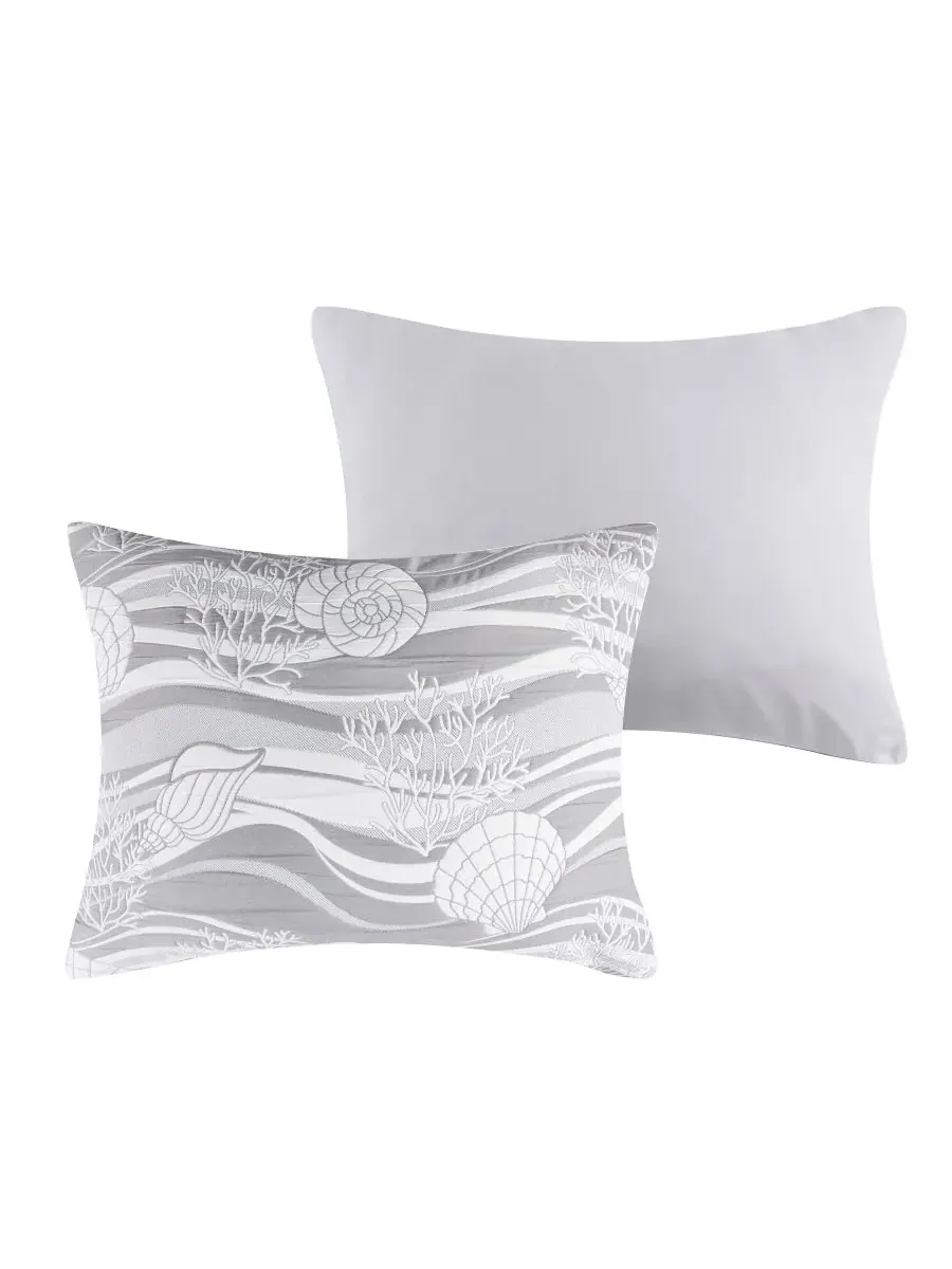 Dover Двусторонний Мателассе, 2 шт. Комплект покрывал, Твин Greenland Home Fashions — изображение 5 из 7, серый