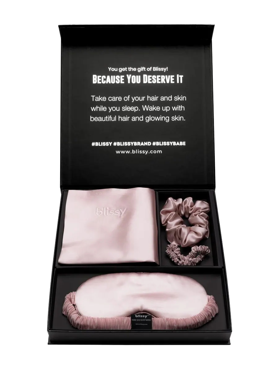 Комплект постельного белья Pure Silk Dream из 4 предметов, размер King BLISSY — изображение 1 из 3, розовый