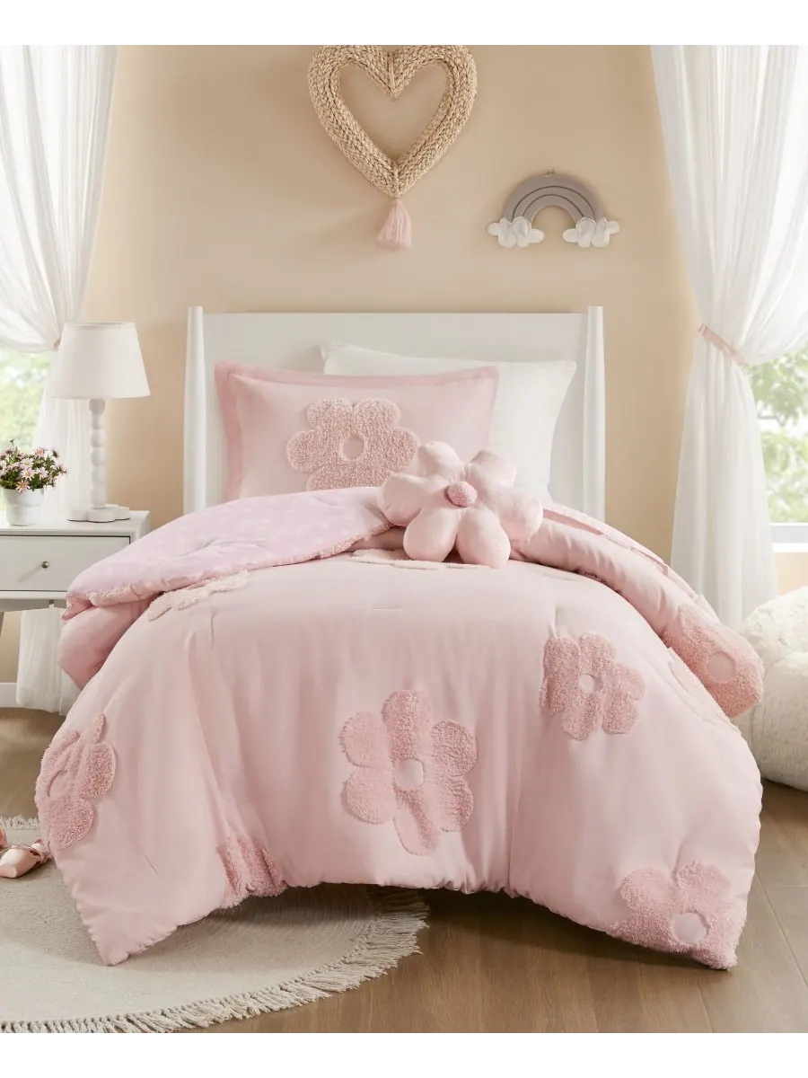 Комплект постельного белья Intelligent Design Gracie Floral Reversible из 3 предметов, размер Twin