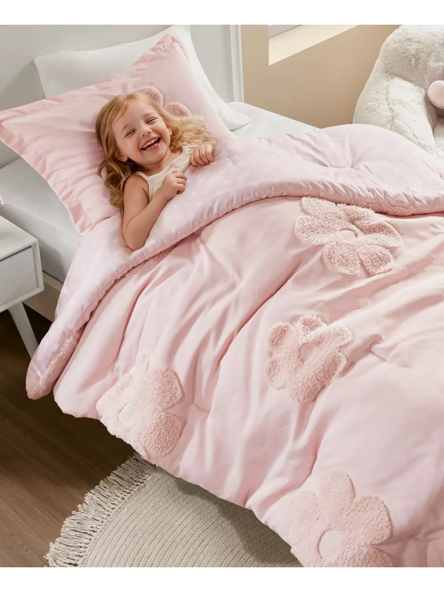 Комплект постельного белья Intelligent Design Gracie Floral Reversible из 3 предметов, размер Twin — изображение 3 из 7