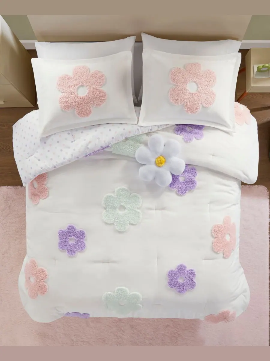 Комплект постельного белья Intelligent Design Gracie Floral Reversible из 3 предметов, размер Twin — изображение 5 из 10