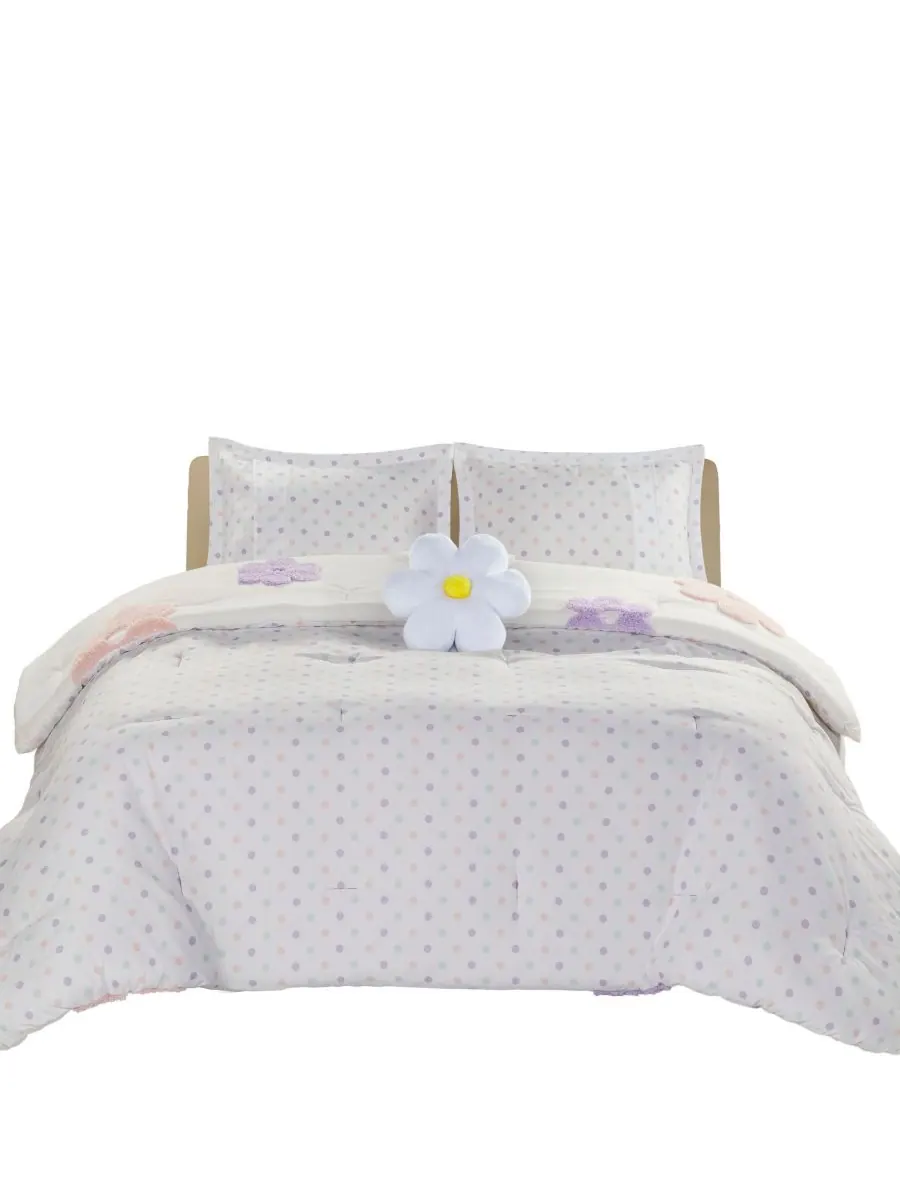 Комплект постельного белья Intelligent Design Gracie Floral Reversible из 3 предметов, размер Twin — изображение 6 из 10
