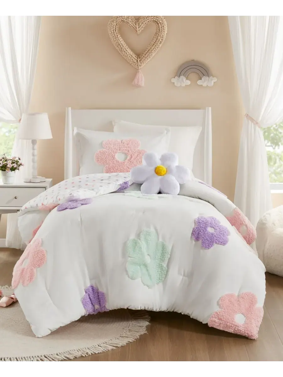 Комплект постельного белья Intelligent Design Gracie Floral Reversible из 3 предметов, размер Twin — изображение 1 из 9