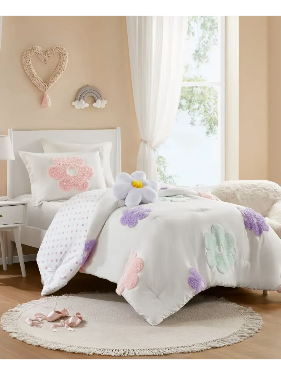 Комплект постельного белья Intelligent Design Gracie Floral Reversible из 3 предметов, размер Twin — изображение 2 из 9