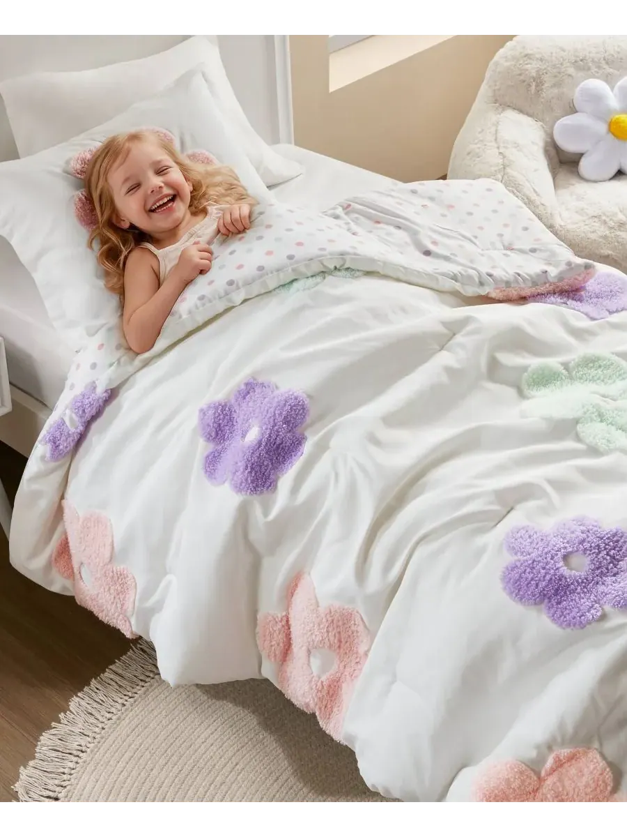 Комплект постельного белья Intelligent Design Gracie Floral Reversible из 3 предметов, размер Twin — изображение 3 из 9